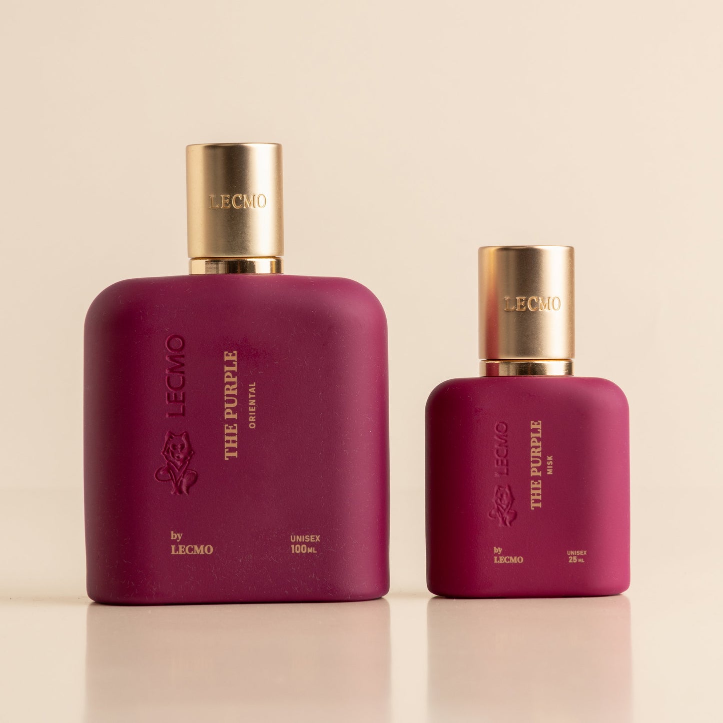 Lecmo The Purple frasco e travel spray