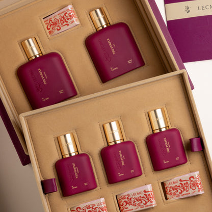 Lecmo The Purple Collection, frascos e peças de Dukhoon